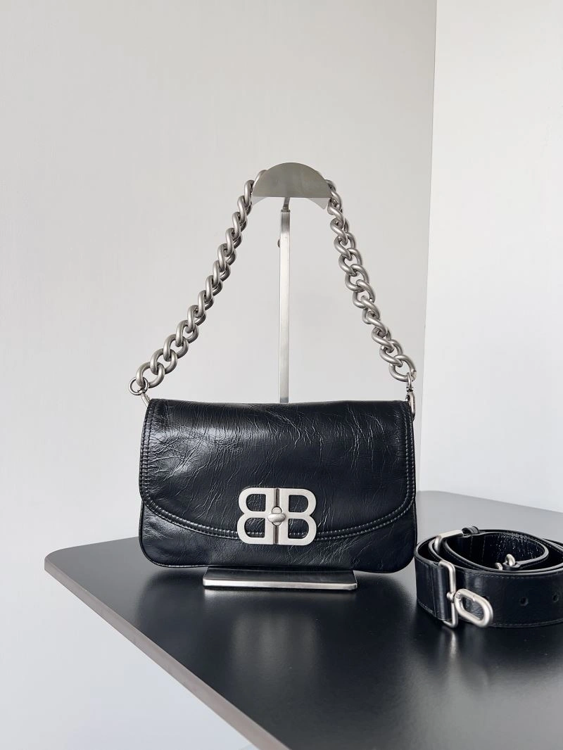 Balenciaga BB Solt Peach Lambskin Crossbody Bag 23Fall Efficient 78600