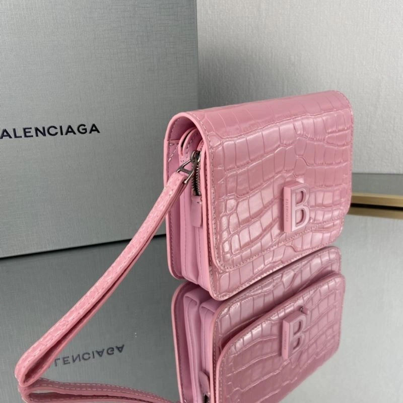 DailyWear Balenciaga Barbie Pink Crocodile Big B Tofu Bag 78324