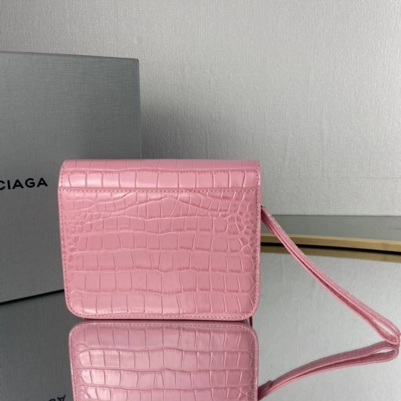 DailyWear Balenciaga Barbie Pink Crocodile Big B Tofu Bag 78324
