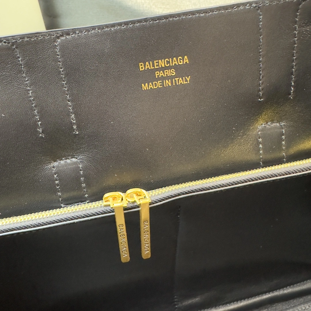 Resilient Balenciaga Bel-Air  Calfskin Bag with Iconic Square Lock 64666