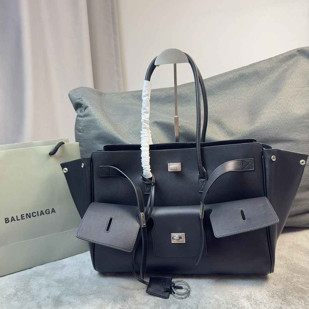 Balenciaga Bel-Air Oversized  Calfskin Bag with Iconic Lock Thermal 64667
