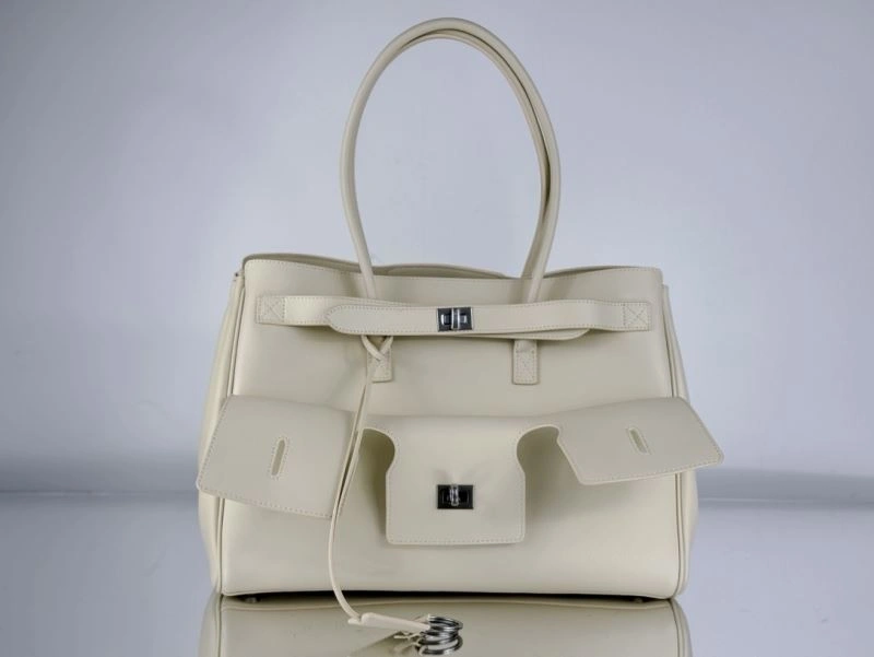 Balenciaga Bel-Air Oversized  Calfskin Bag with Square Lock RelaxedFit 67010
