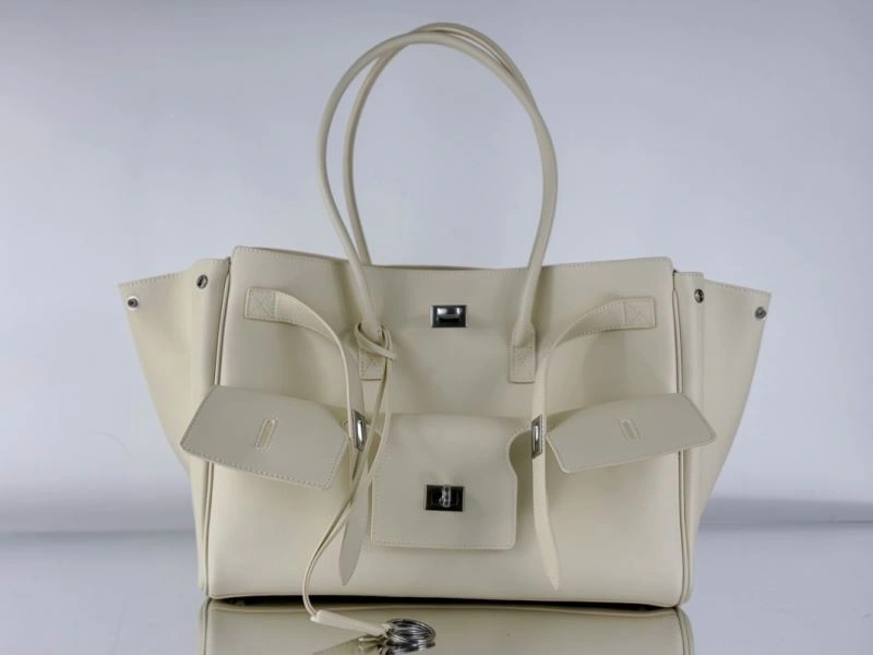 Balenciaga Bel-Air Oversized  Calfskin Bag with Square Lock RelaxedFit 67010