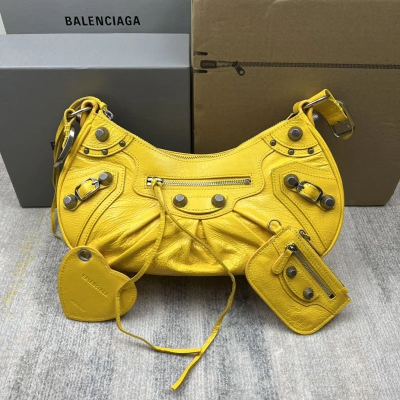Balenciaga Big Yellow  Half-Moon Motorcycle Dumpling Bag WellDesigned 38354