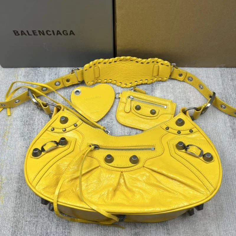 Balenciaga Big Yellow  Half-Moon Motorcycle Dumpling Bag WellDesigned 38354