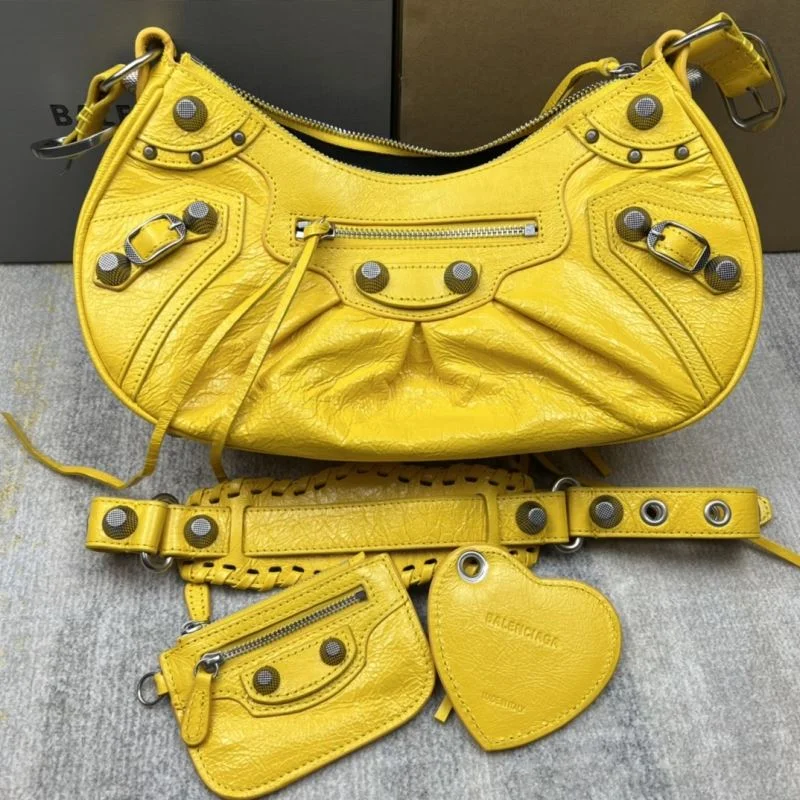 Balenciaga Big Yellow  Half-Moon Motorcycle Dumpling Bag WellDesigned 38354