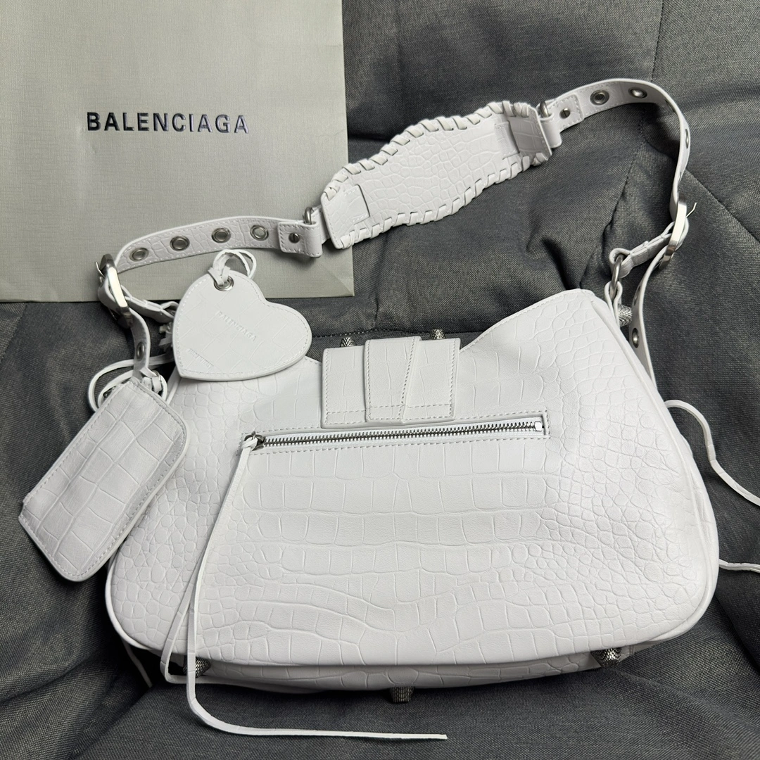 Balenciaga Black Lambskin Le Cagole Half-Moon Underarm Bag TravelReady 61171