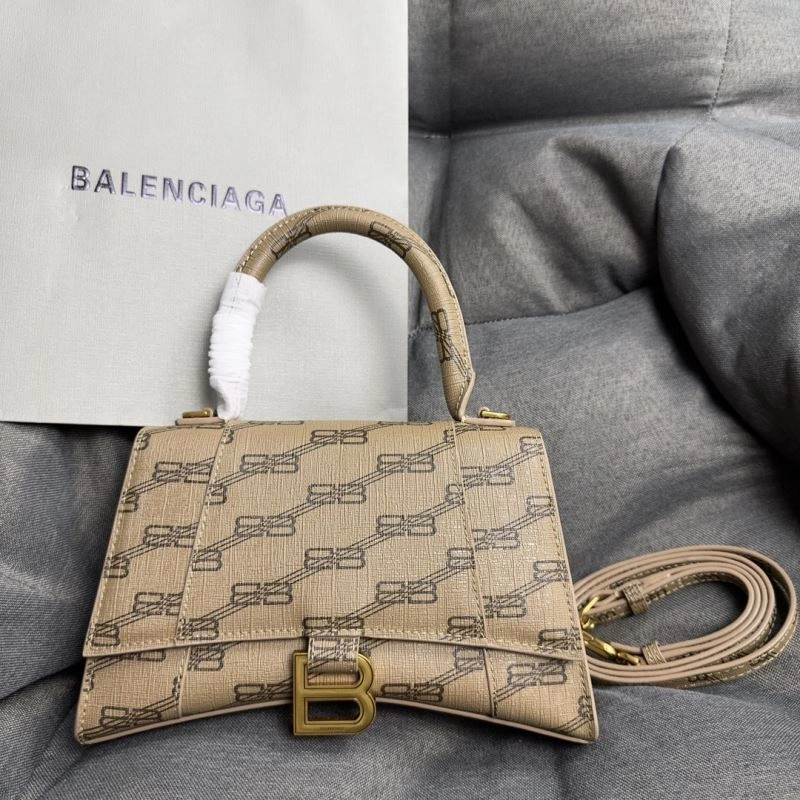 Balenciaga Brown Crescent Hourglass Bag - S Size Timeless 70052