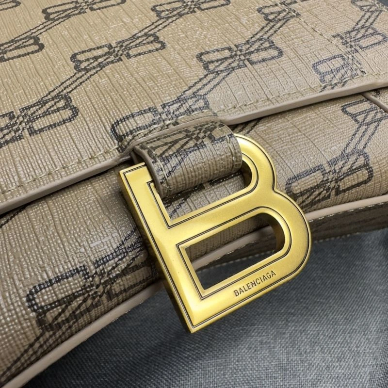 Balenciaga Brown Crescent Hourglass Bag - S Size Timeless 70052