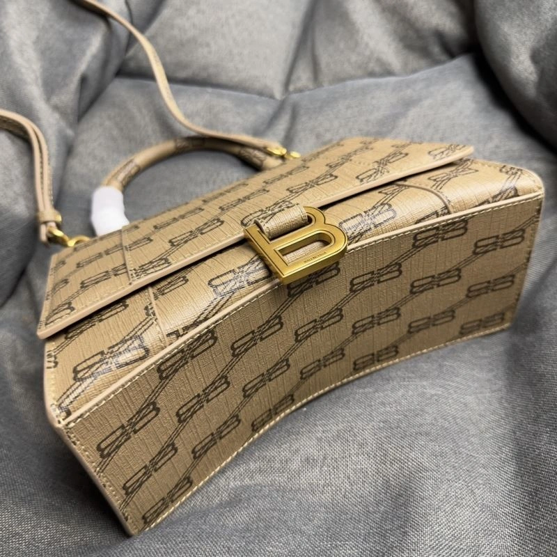 Balenciaga Brown Crescent Hourglass Bag - S Size Timeless 70052