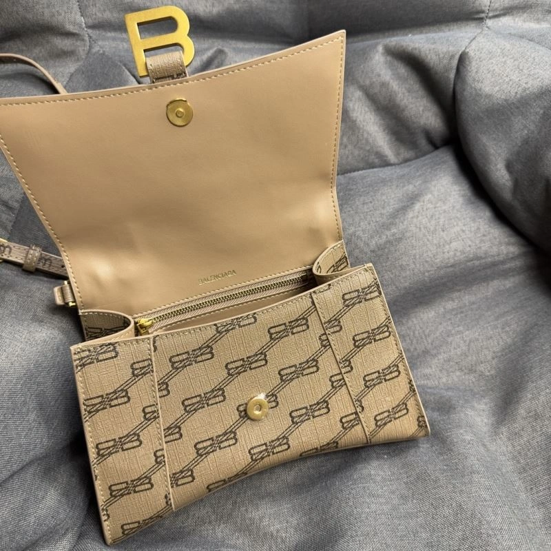 Balenciaga Brown Crescent Hourglass Bag - S Size Timeless 70052