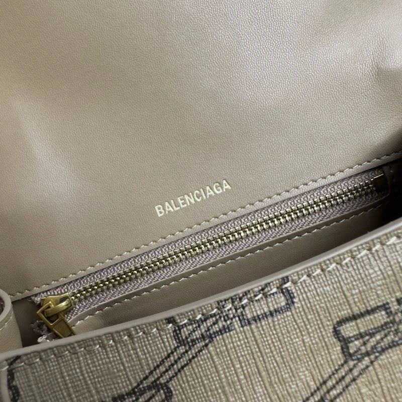 Balenciaga Brown Crescent Hourglass Bag - S Size Timeless 70052