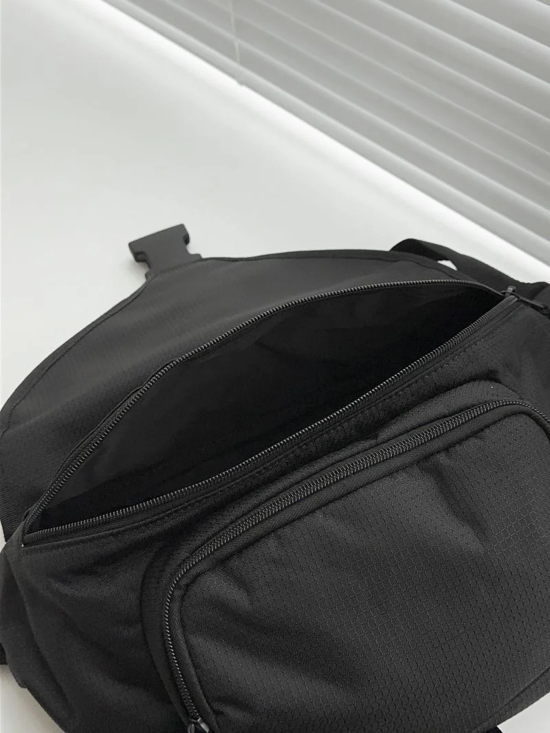 ComfortFit Balenciaga Checkered Nylon Flap Buckle Waist Chest Bag 38220