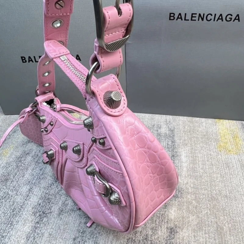MultiPurpose Balenciaga Cherry Blossom Crocodile Print Le Cagole Bag 38376