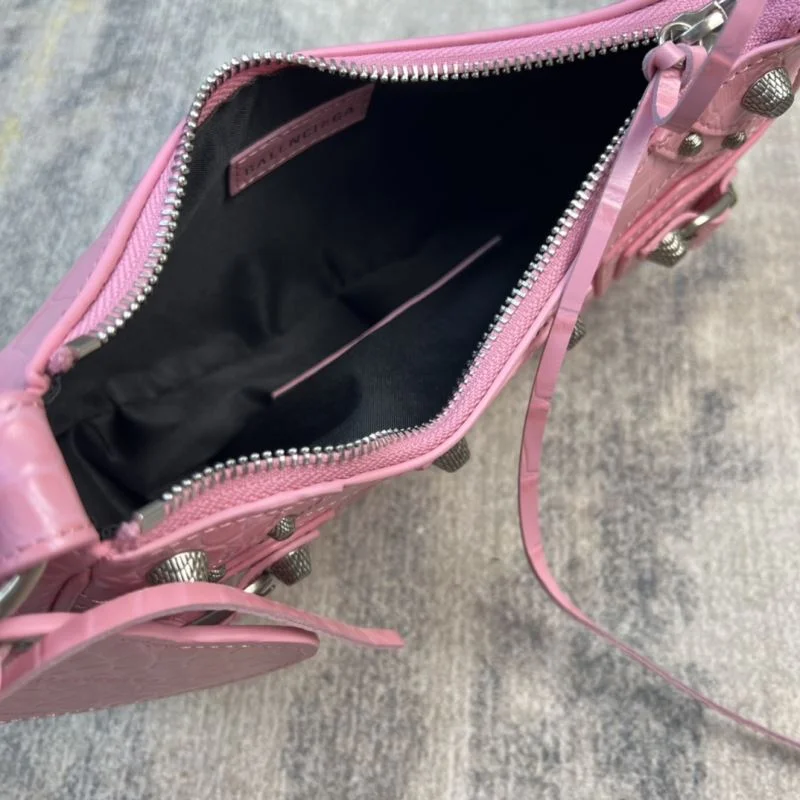 MultiPurpose Balenciaga Cherry Blossom Crocodile Print Le Cagole Bag 38376