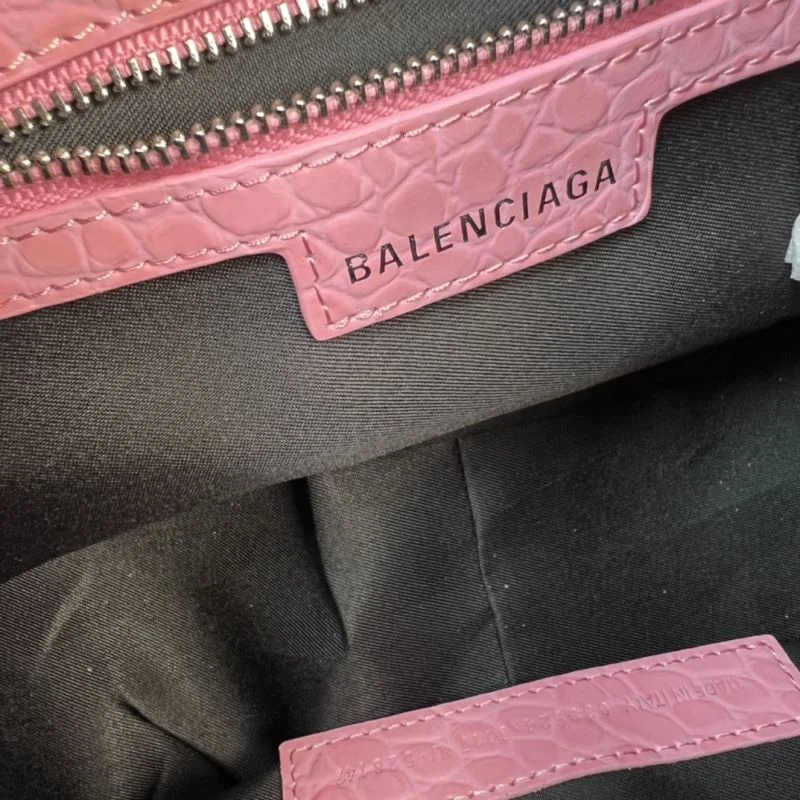 MultiPurpose Balenciaga Cherry Blossom Crocodile Print Le Cagole Bag 38376