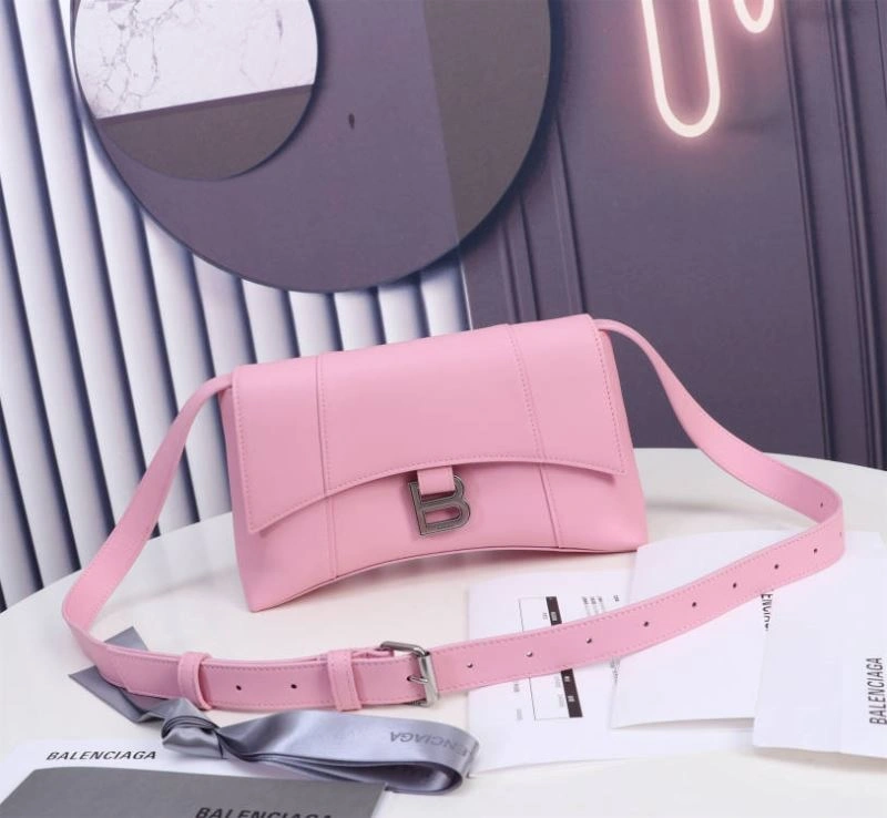Seasonal Balenciaga Cherry Blossom Hourglass Bag - Iconic Arc Design in Small Size 75304