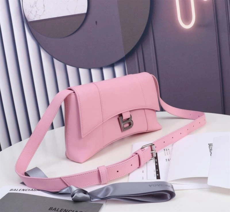 Seasonal Balenciaga Cherry Blossom Hourglass Bag - Iconic Arc Design in Small Size 75304