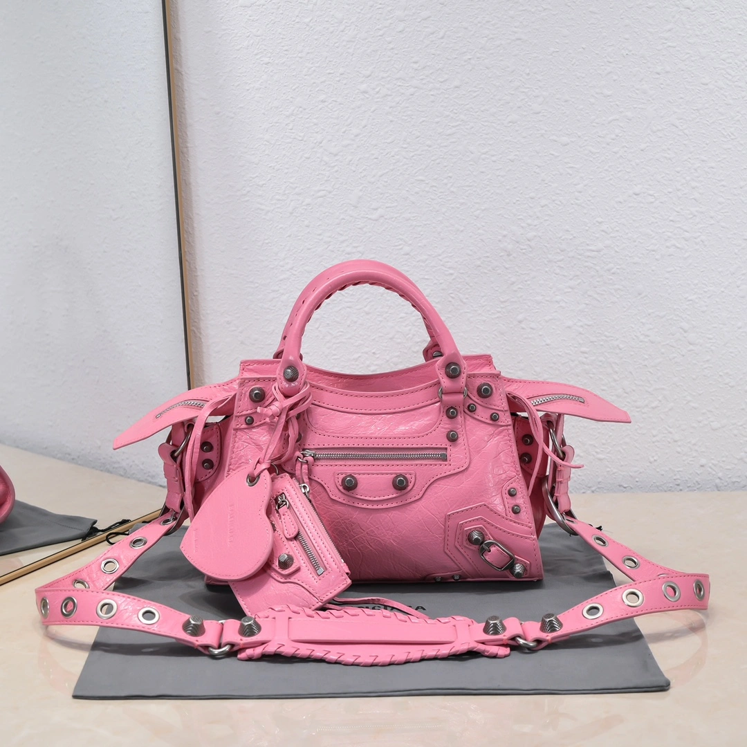 ZeroBulk Balenciaga Cherry Blossom Neo Cagole Motorcycle Bag 60982