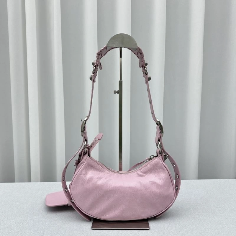 ZeroBulk Balenciaga Cherry Blossom Pink Le Cagole Half-Moon Crossbody Bag 78797