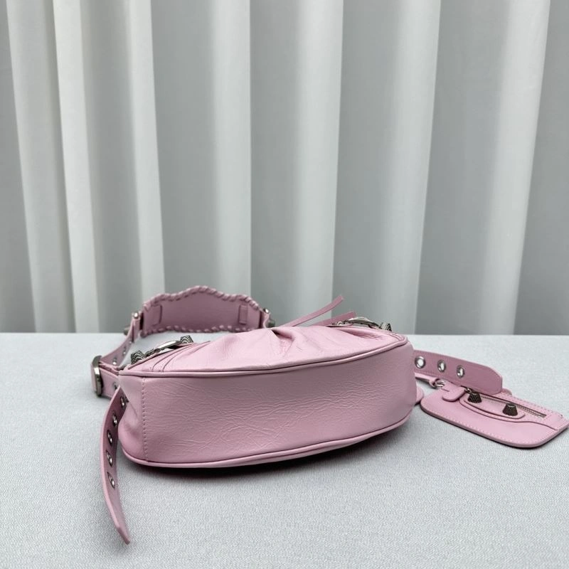 ZeroBulk Balenciaga Cherry Blossom Pink Le Cagole Half-Moon Crossbody Bag 78797