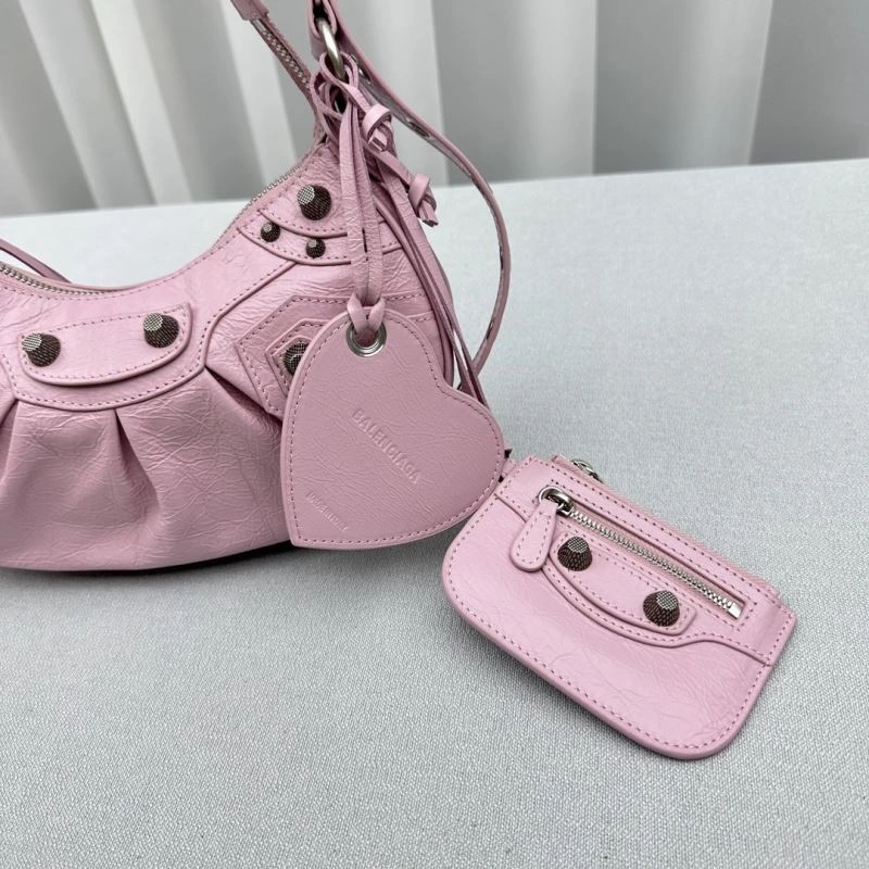 ZeroBulk Balenciaga Cherry Blossom Pink Le Cagole Half-Moon Crossbody Bag 78797