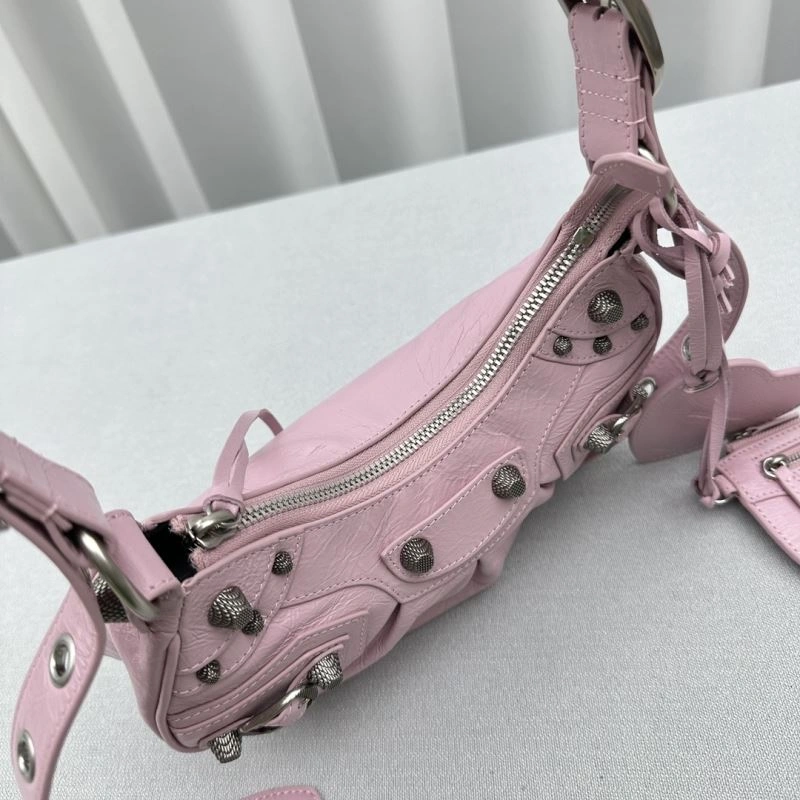 ZeroBulk Balenciaga Cherry Blossom Pink Le Cagole Half-Moon Crossbody Bag 78797