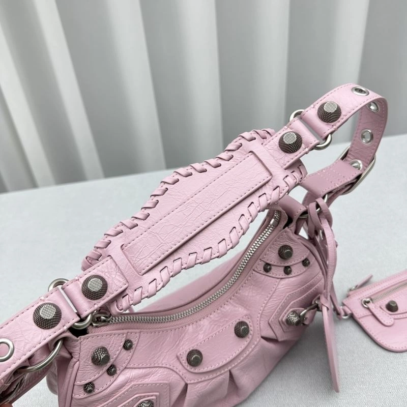 ZeroBulk Balenciaga Cherry Blossom Pink Le Cagole Half-Moon Crossbody Bag 78797