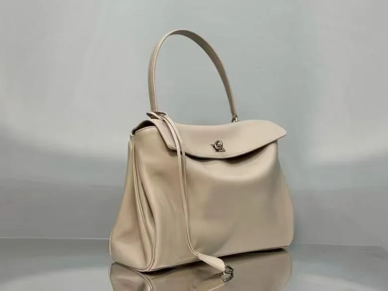 Balenciaga Chic Apricot Handbag with Silver Buckle -  Elegance SportInspired 38250