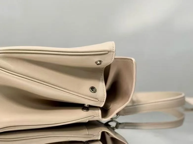 Balenciaga Chic Apricot Handbag with Silver Buckle -  Elegance SportInspired 38250