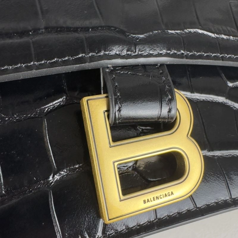 Balenciaga  Crush Pleated Chain Bag - Large Crocodile Style MultiPurpose 75313