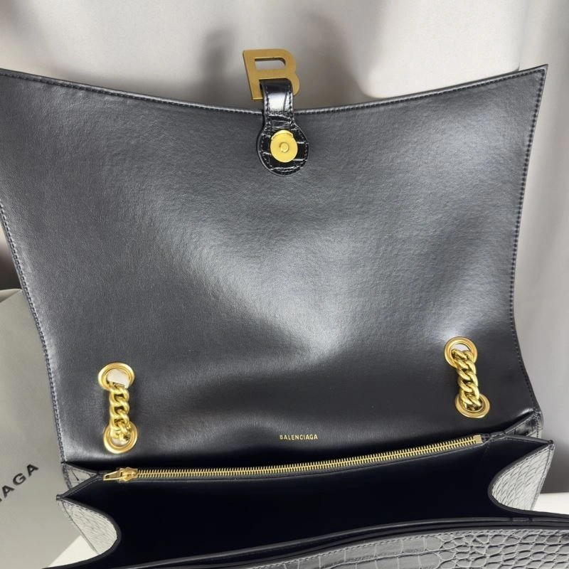 Balenciaga  Crush Pleated Chain Bag - Large Crocodile Style MultiPurpose 75313