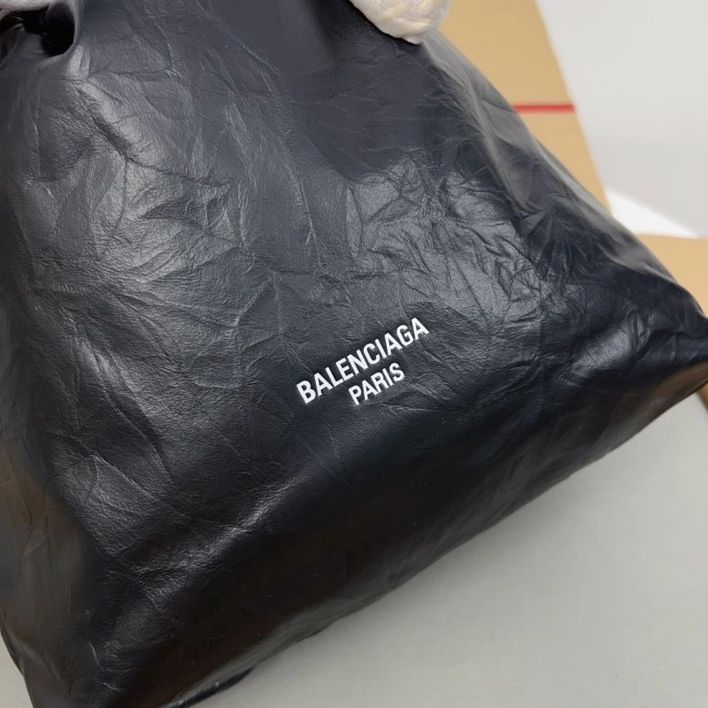Balenciaga Chic Crush Tote Bag a  Wrinkled Black Calfskin TechFriendly 78792