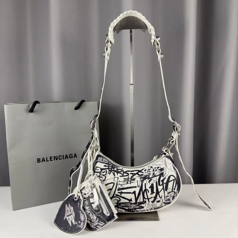 Functional Balenciaga  GraffitiBalenciaga Le Cagole Half-Moon Bag 38399