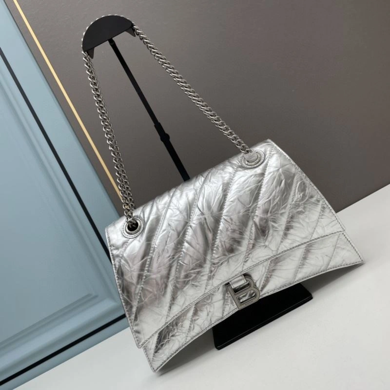 Balenciaga  Hourglass Chain Bag - Large Embroidered Silver Edition Colorful 78663
