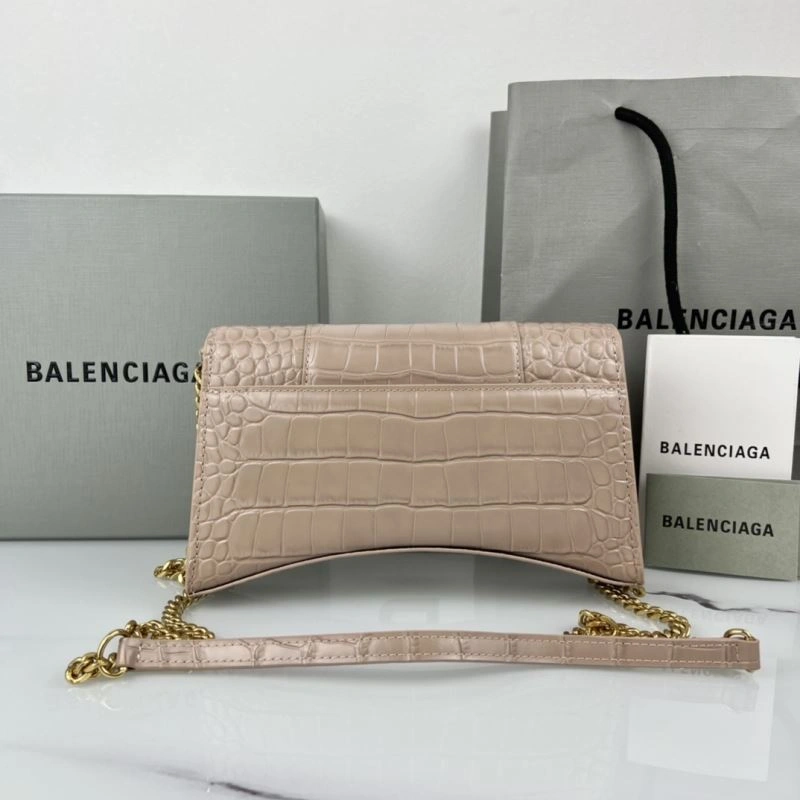 Balenciaga  Hourglass Chain Crossbody Bag in Cowhide Leather Sleek 78641