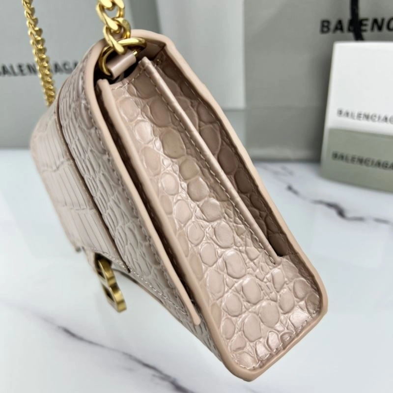 Balenciaga  Hourglass Chain Crossbody Bag in Cowhide Leather Sleek 78641
