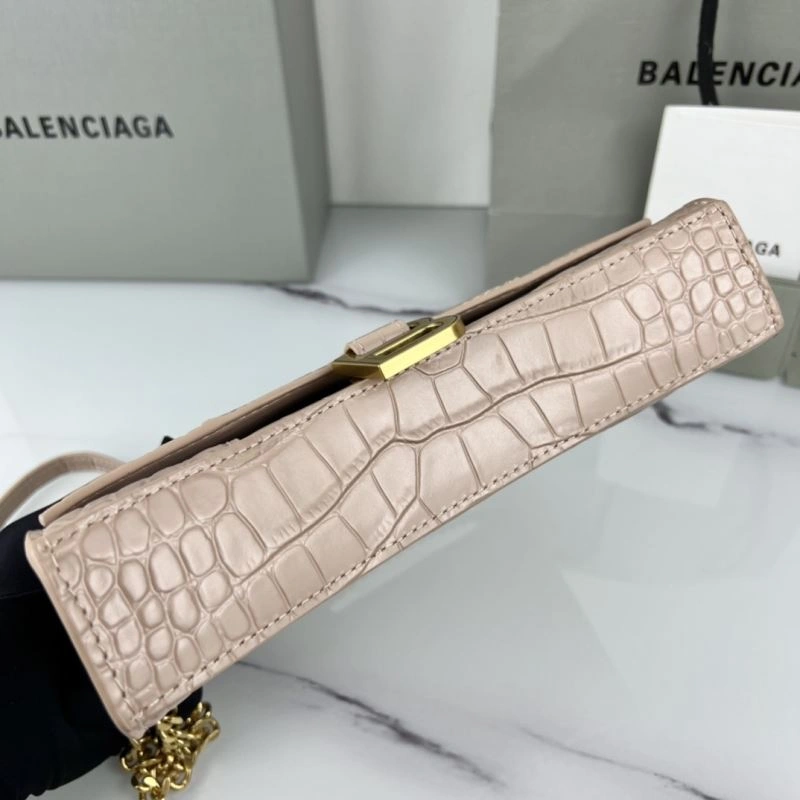 Balenciaga  Hourglass Chain Crossbody Bag in Cowhide Leather Sleek 78641
