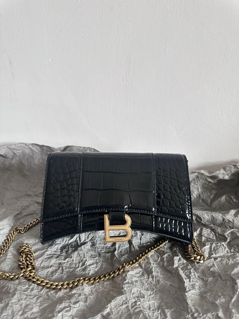 Colorful Balenciaga Chic Hourglass Crocodile Chain Bag -  Elegance 66987