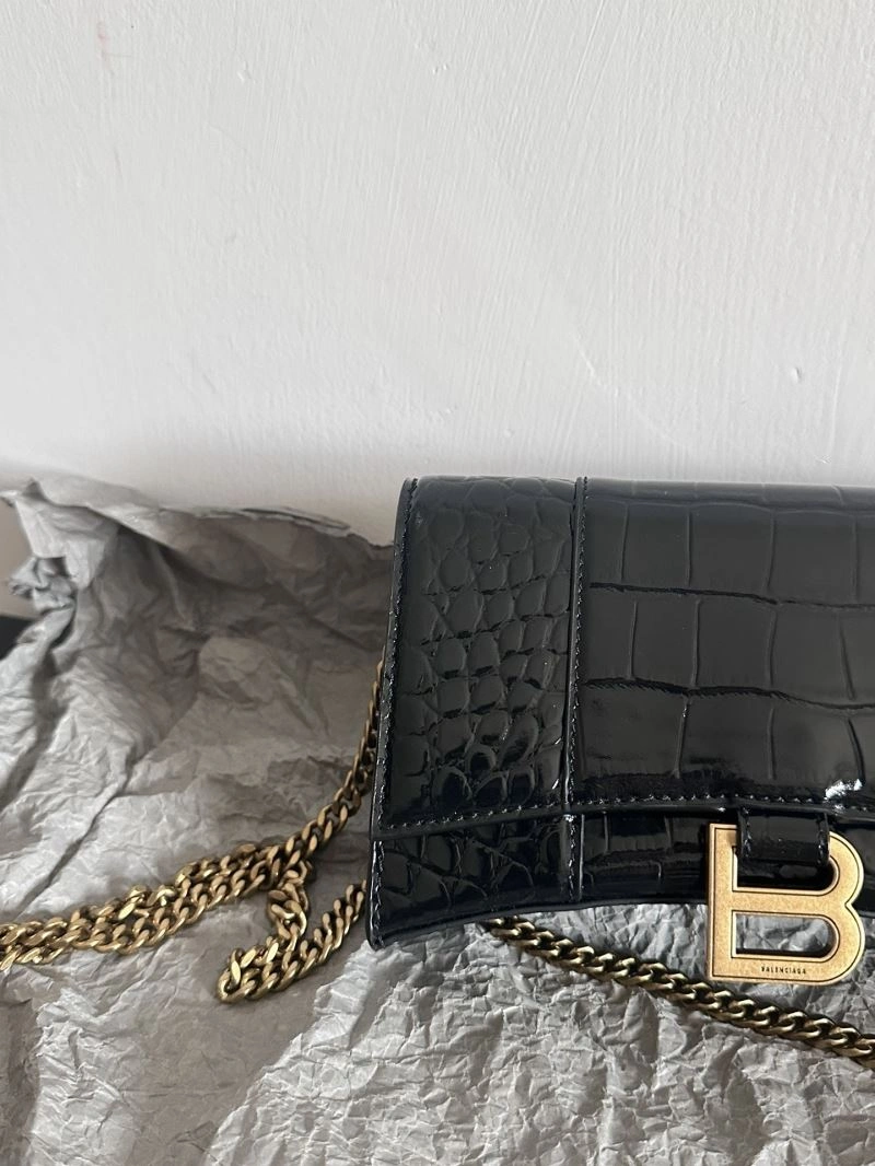 Colorful Balenciaga Chic Hourglass Crocodile Chain Bag -  Elegance 66987