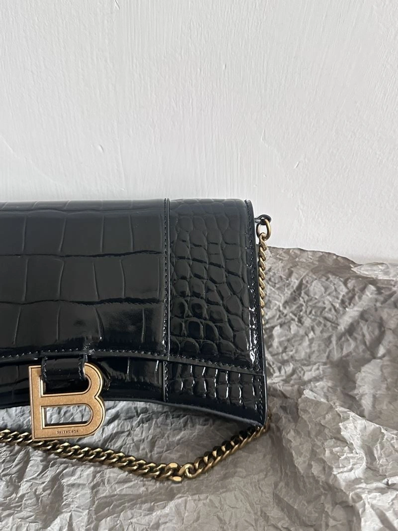 Colorful Balenciaga Chic Hourglass Crocodile Chain Bag -  Elegance 66987
