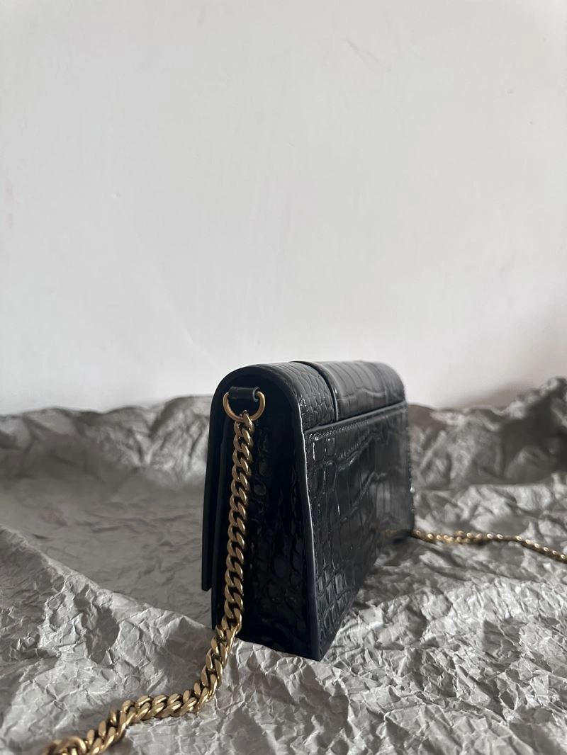 Colorful Balenciaga Chic Hourglass Crocodile Chain Bag -  Elegance 66987