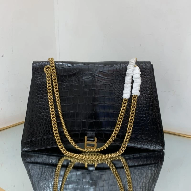MoistureWicking Balenciaga Chic Hourglass Crush Pleated Chain Bag -  Style 78667