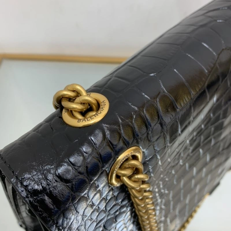 MoistureWicking Balenciaga Chic Hourglass Crush Pleated Chain Bag -  Style 78667