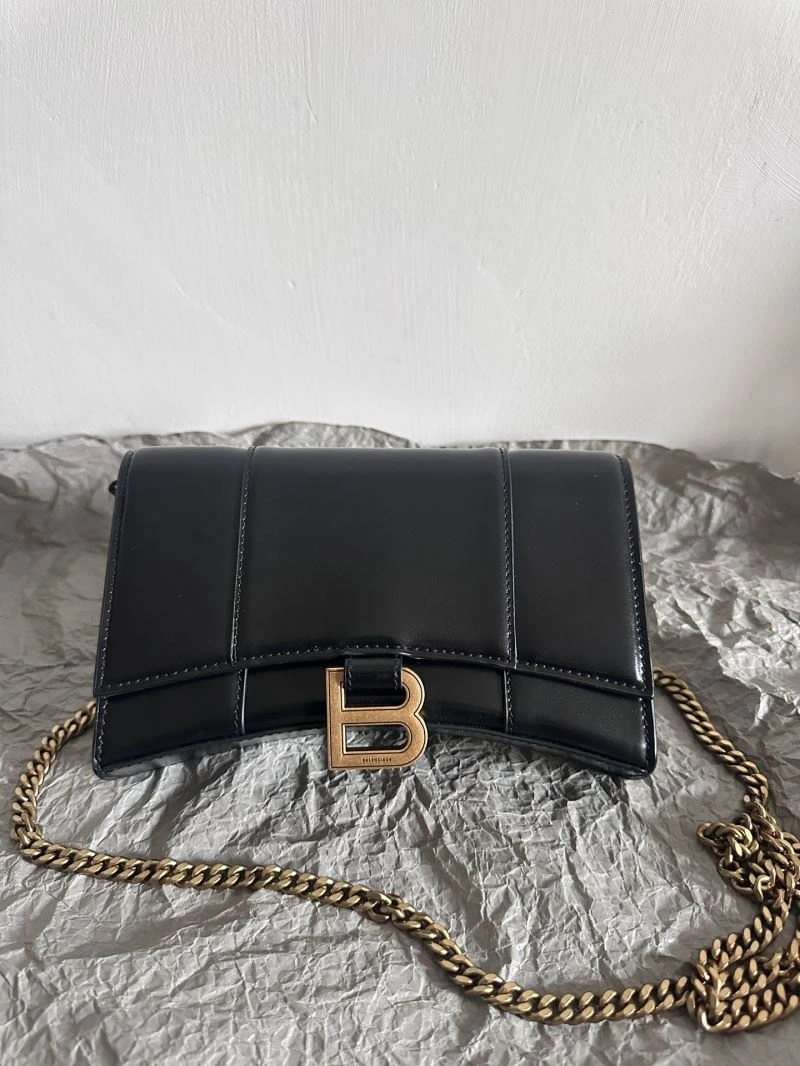 Balenciaga  Hourglass Sand Timer Bag - Pink Gold Crocodile WOC Classic 66991