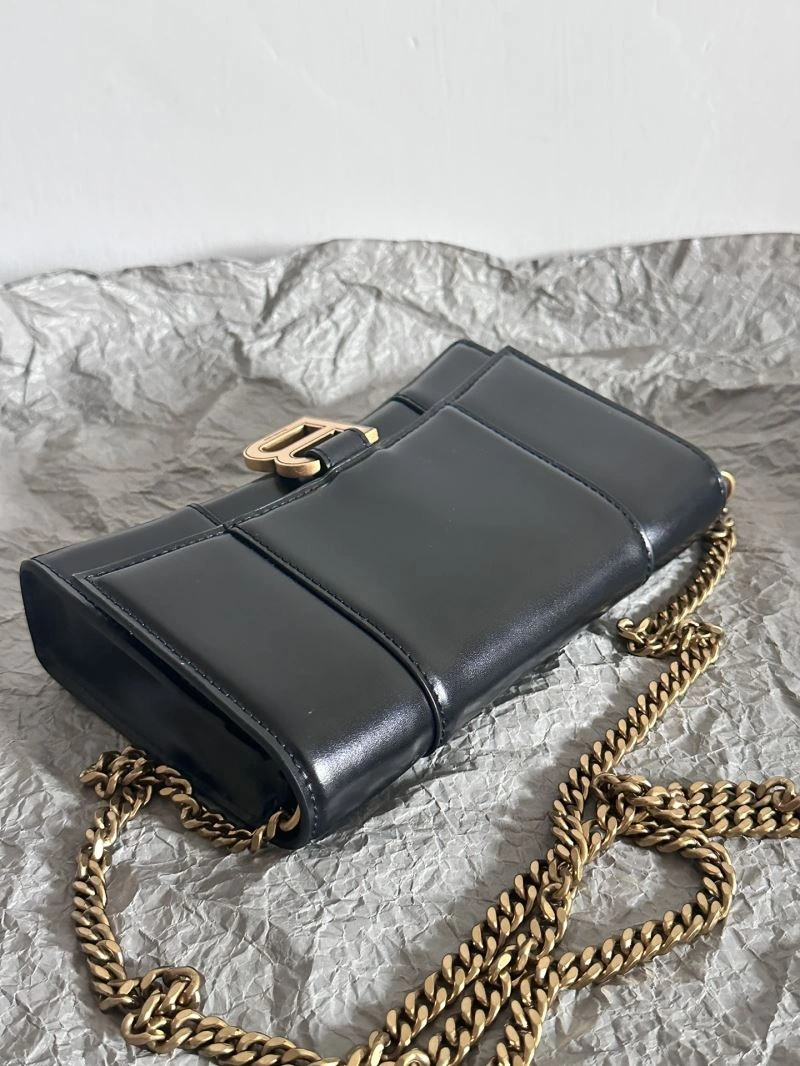 Balenciaga  Hourglass Sand Timer Bag - Pink Gold Crocodile WOC Classic 66991