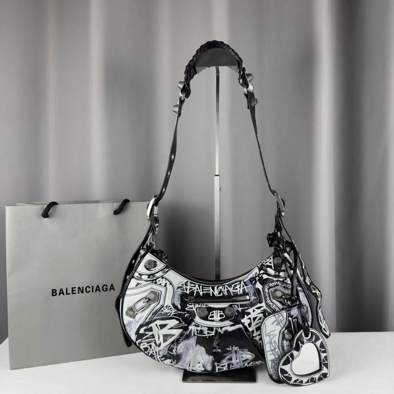 Balenciaga  Motorcycle-Inspired  Le Cagole Half-Moon Bag HighPerformance 38334
