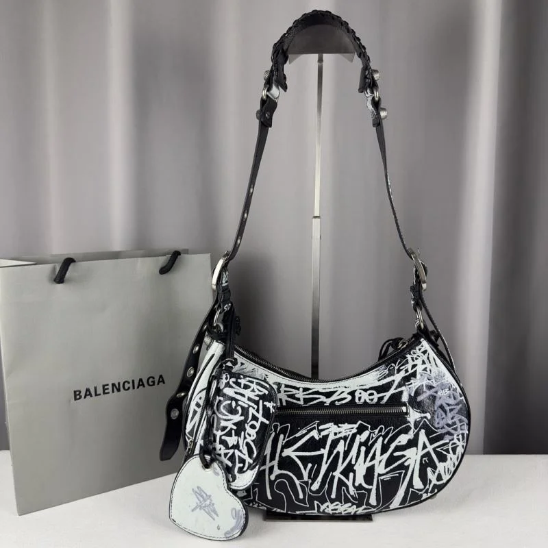 Balenciaga  Motorcycle-Inspired  Le Cagole Half-Moon Bag HighPerformance 38334