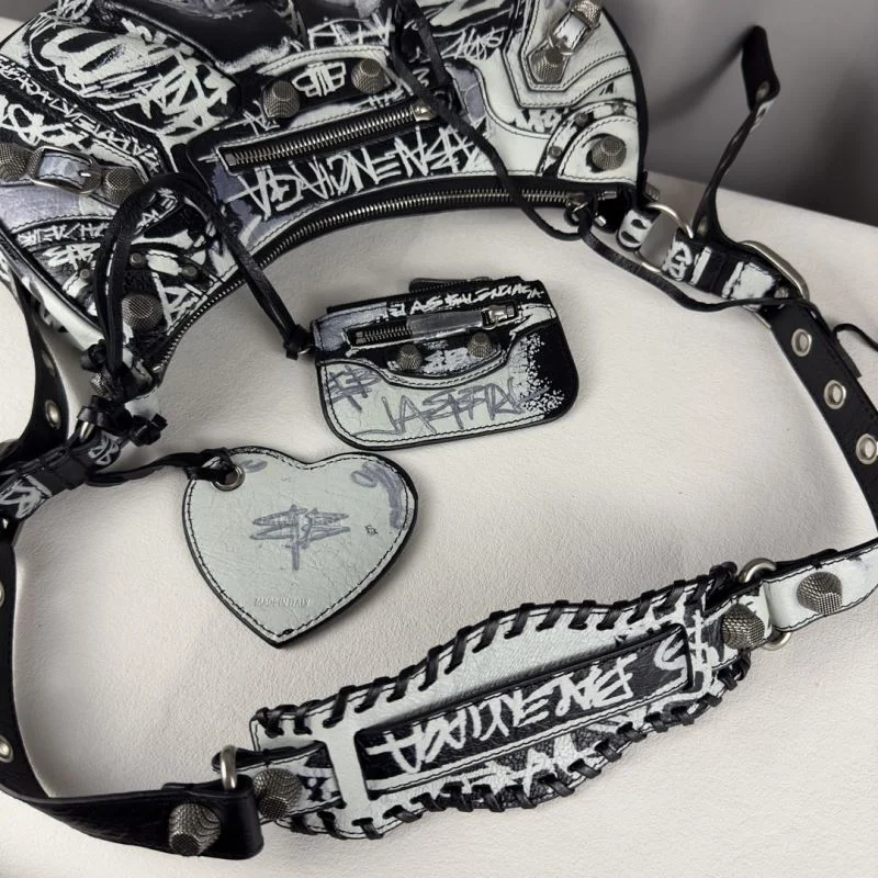 Balenciaga  Motorcycle-Inspired  Le Cagole Half-Moon Bag HighPerformance 38334