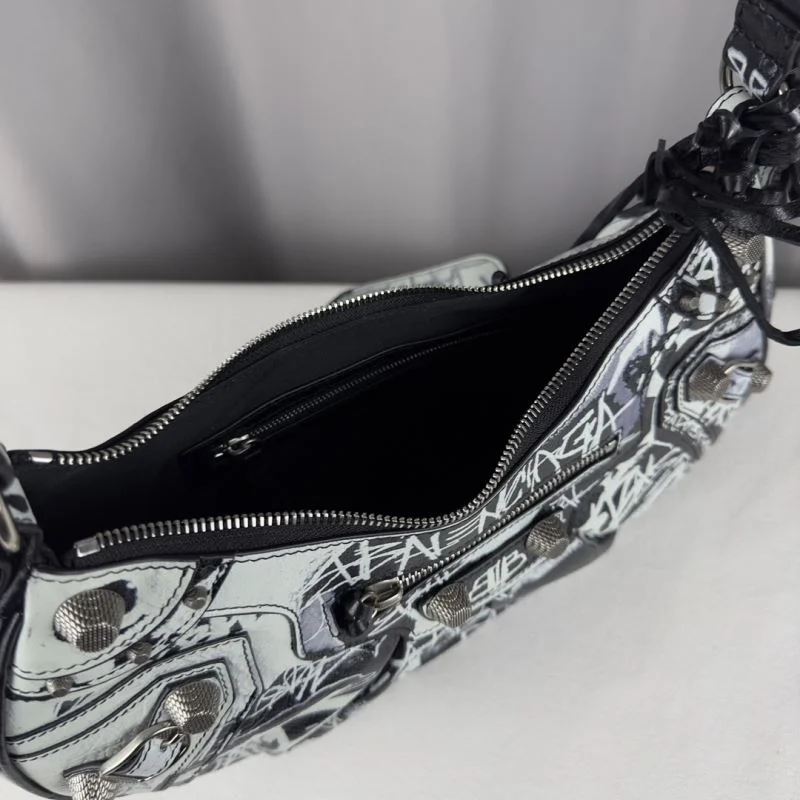 Balenciaga  Motorcycle-Inspired  Le Cagole Half-Moon Bag HighPerformance 38334